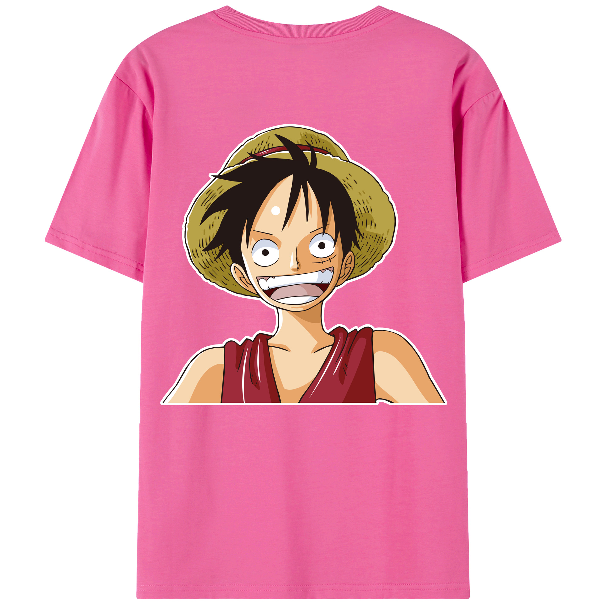 ワンピース モンキー・D・ルフィ ONE PIECE Monkey D. Luffy レディース半袖Tシャツ(バックプリント)